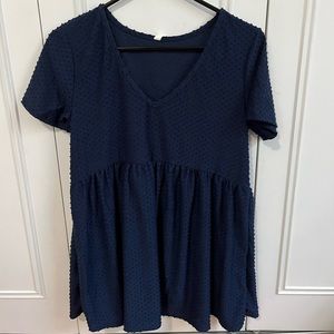 Navy blue maternity top